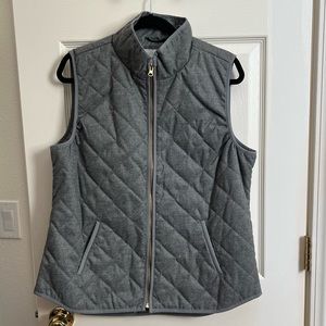 Gray quilted vest